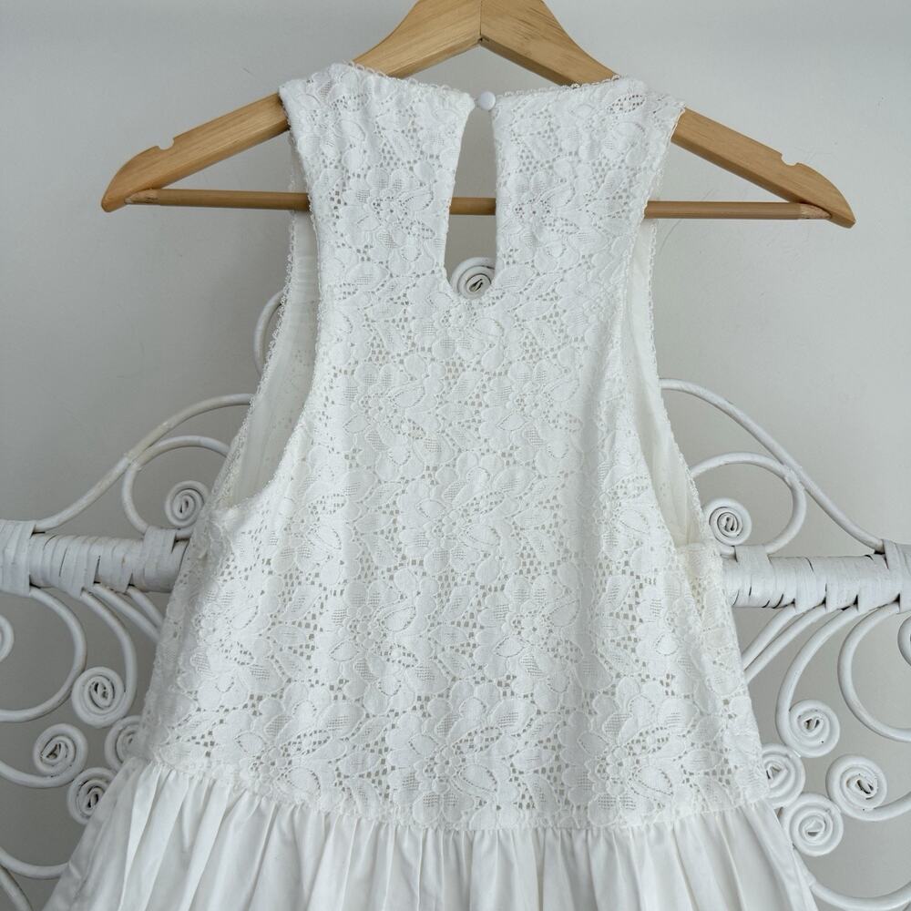 For Love and Lemons Dress Small White Lace Minimalist Sundress Romantic Mandy - Picture 11 of 13